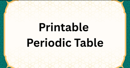 Printable Periodic Table